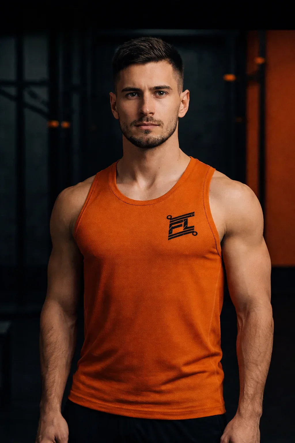 Homme -  en habits de sport orange | FL-FIT