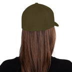 FL-FIT Casquette Billie — unisexe, vert olive, dos, logo brodé