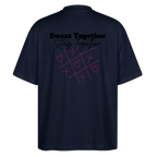 Dos T-shirt  couleur bleu marine  Sweat Together  Stay Together Logo floqué noir