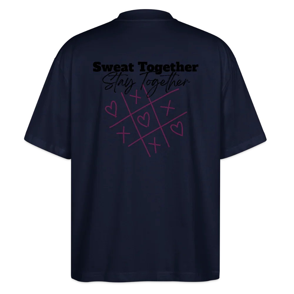 Dos T-shirt  couleur bleu marine  Sweat Together  Stay Together Logo floqué noir