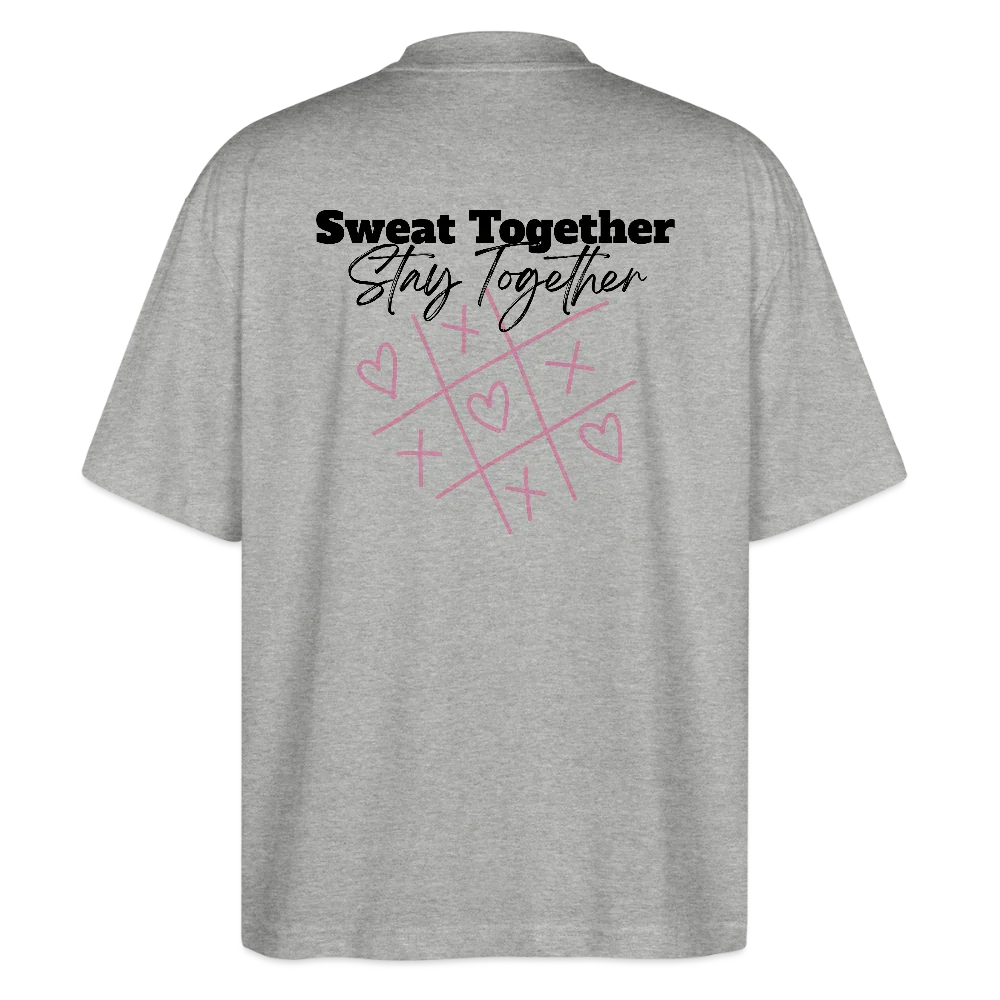 Dos T-shirt  couleur gris chiné Sweat Together  Stay Together Logo floqué noir