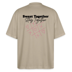 Dos T-shirt  couleur gris pierre Sweat Together  Stay Together Logo floqué noir