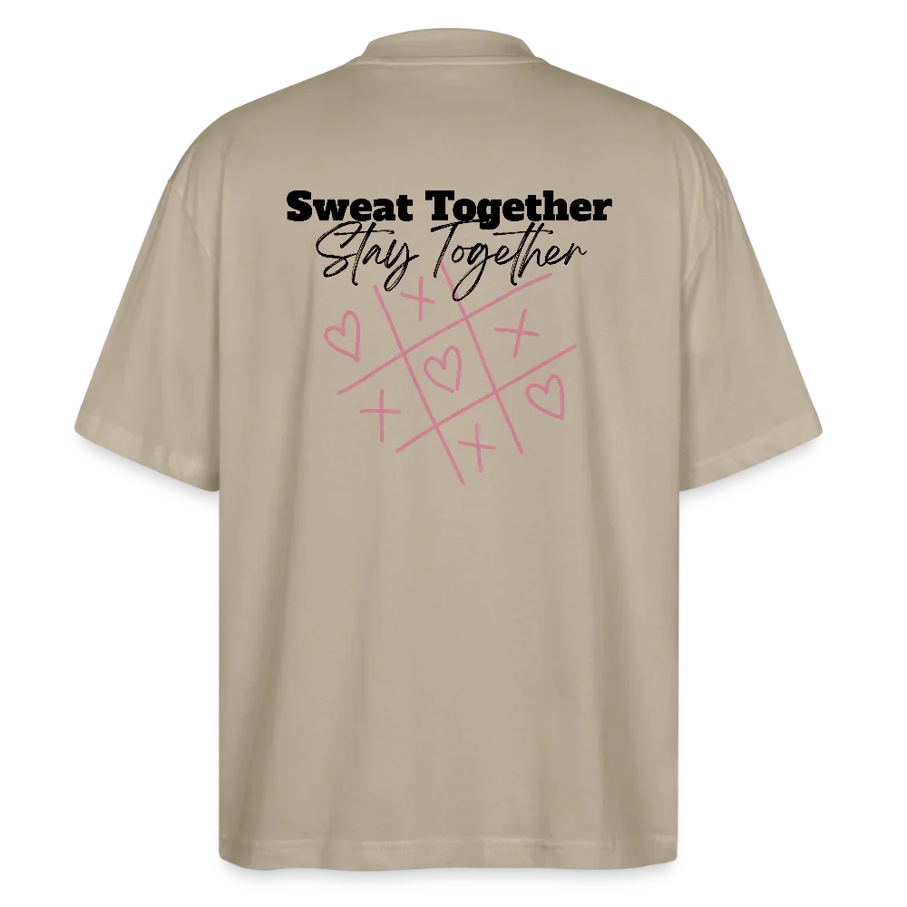 Dos T-shirt  couleur gris pierre Sweat Together  Stay Together Logo floqué noir
