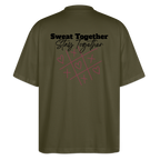 Dos T-shirt  couleur kaki Sweat Together  Stay Together Logo floqué noir