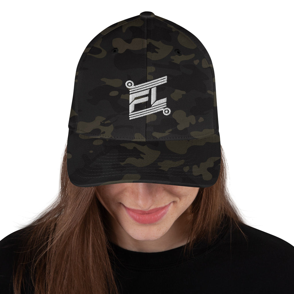 FL-FIT Casquette Billie — unisexe, vert olive, face, logo blanc brodé