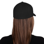 FL-FIT Casquette Billie — unisexe, Noir, dos, logo FL blanc brodé
