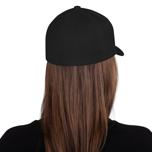 FL-FIT Casquette Billie — unisexe, Noir, dos, logo FL blanc brodé

