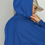 FL-FIT Hoodie — homme, bleu royal, dos uni, capuche à enfiler, coupe classique