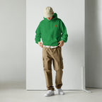 FL-FIT Hoodie — homme, vert classic, face avant, logo FL brodé poitrine gauche, coupe classique