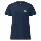 FL-FIT T-shirt femme Softstyle bleu marine, face avant, coupe ajustée légère, coton doux, intemporel
