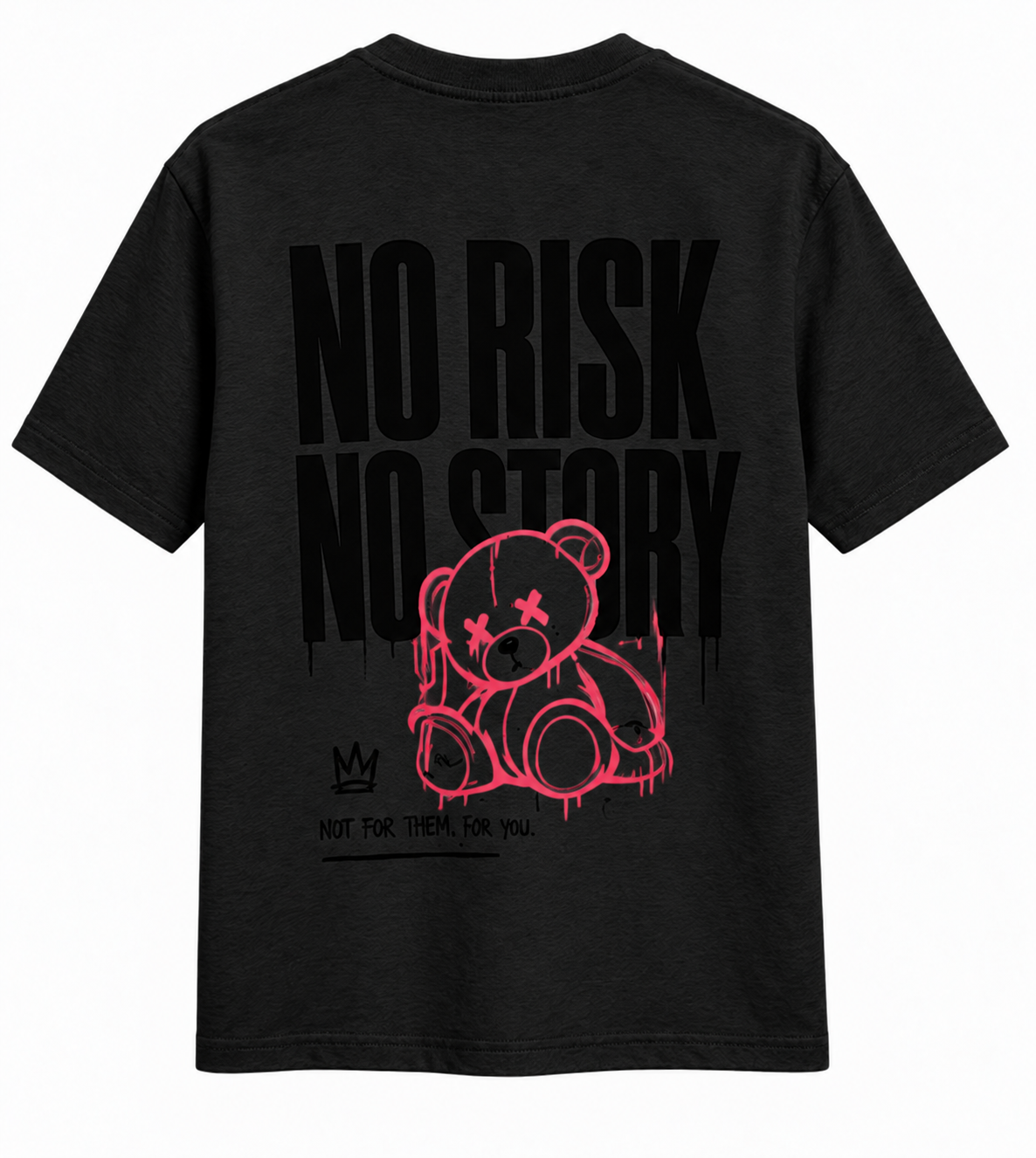 T-shirt Oversize Unisexe NO RISK NO STORY – FL-FIT