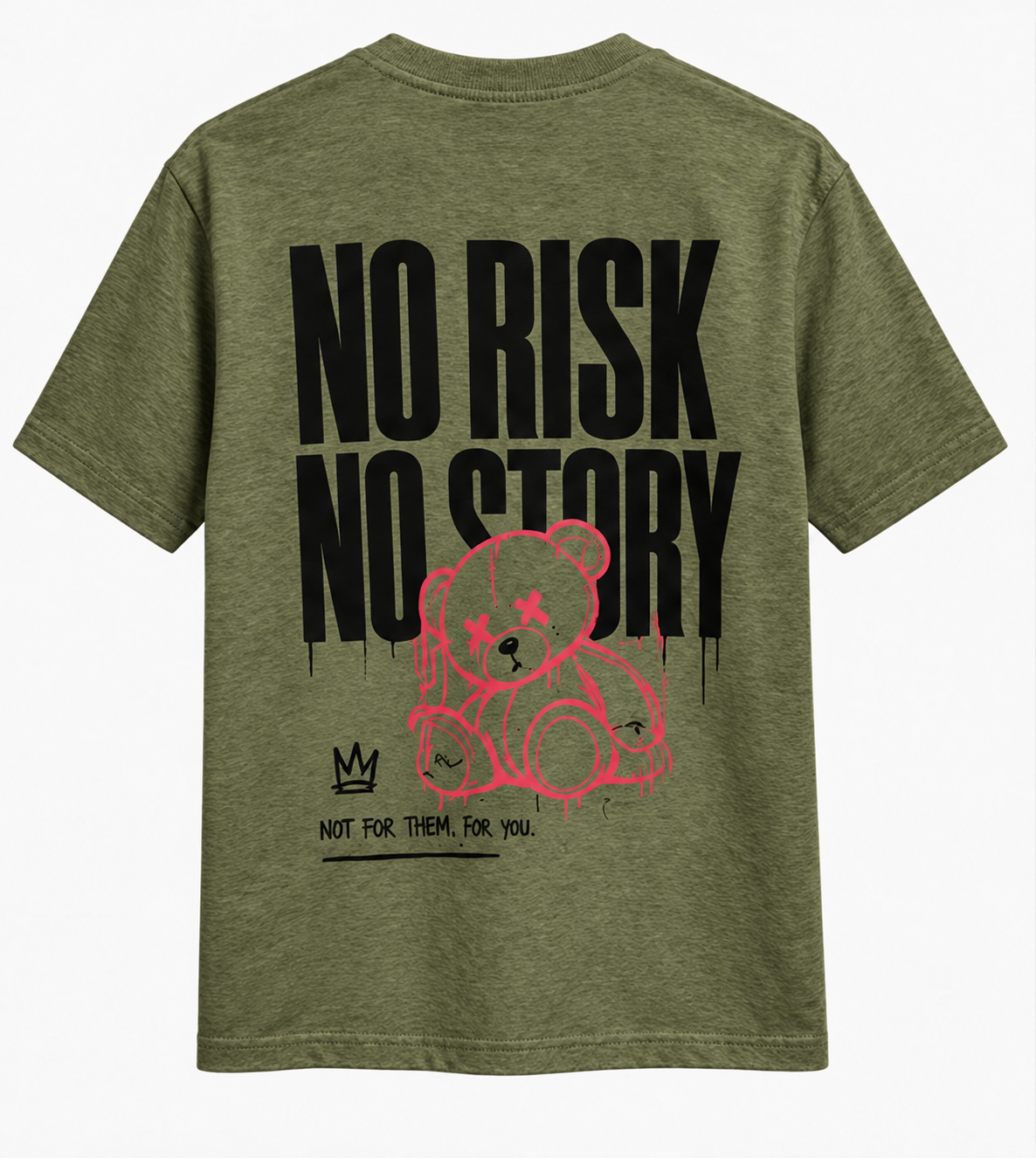 T-shirt Oversize Unisexe NO RISK NO STORY – FL-FIT