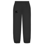 Vue de face du jogging oversize blanc FL-FIT, coupe large lifestyle sport avec taille élastique confortable.