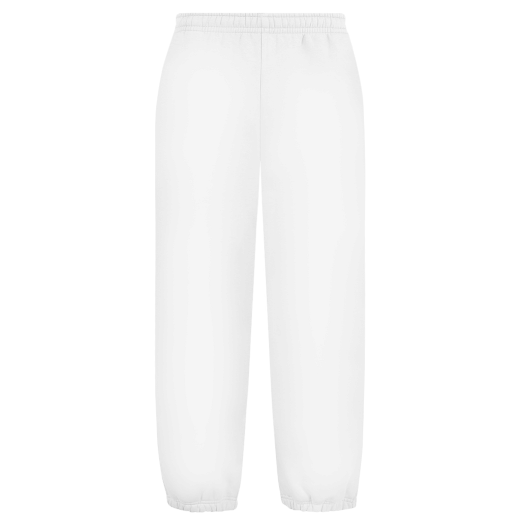 Pantalon de jogging oversize blanc FL-FIT, coupe large lifestyle sport pour un look urbain et décontracté