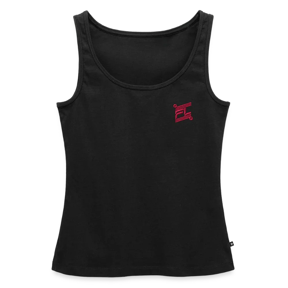 Débardeur  Femme FL-Fit – Légèreté, Confort et Performance - noir avec logo brodé orange 