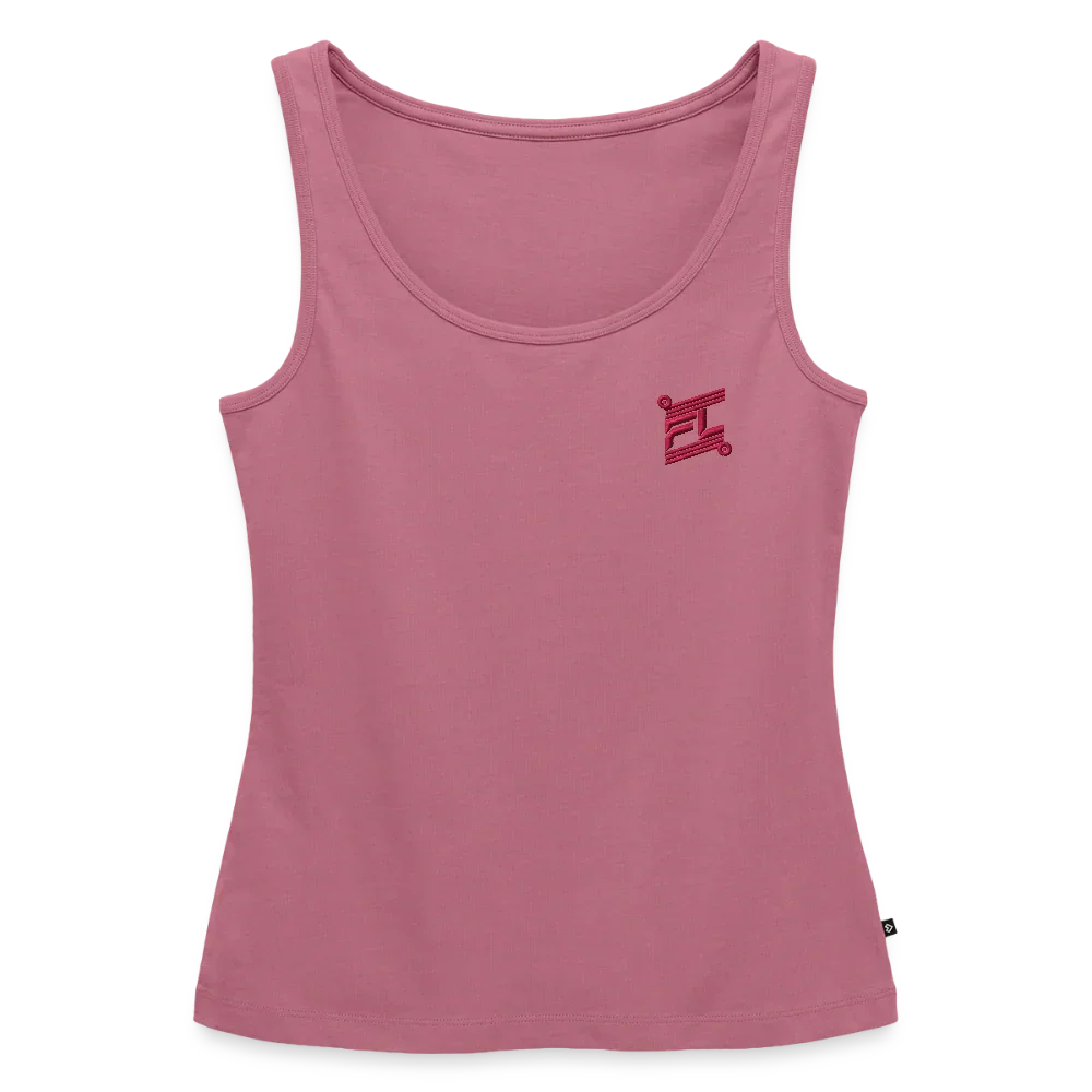 Débardeur  Femme FL-Fit – Légèreté, Confort et Performance - rose avec logo brodé orange 