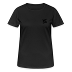 Face avant d'un t-shirt couleur noir avec logo FL en noir