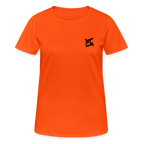 Face avant d'un t-shirt couleur orange avec logo FL en noir